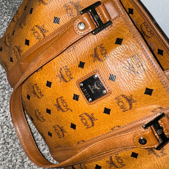 MCM Cognac Visetos Tote Bag - Picture 3 of 6